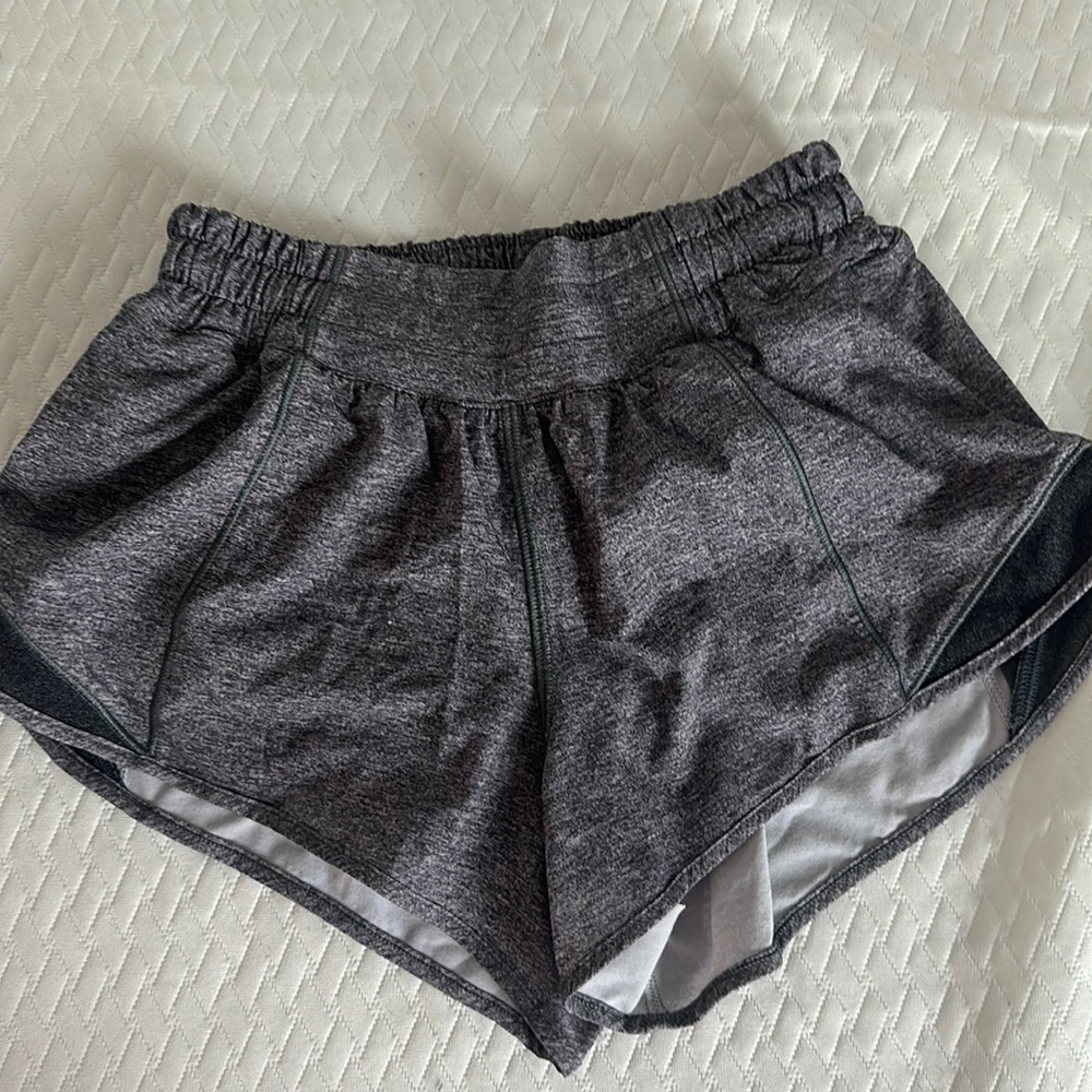 Heathered gray Lululemon shorts, size 2,2.5 inch.